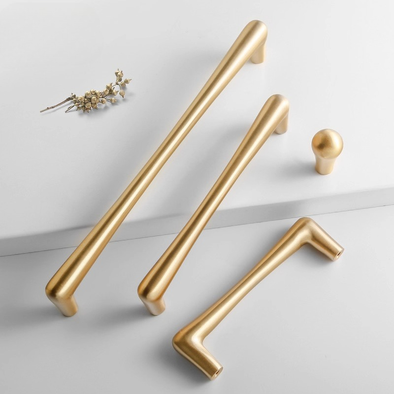 Furniture And Kitchen Hardware Fitting - Uchwyty meblowe Nordic Brass, złote uchwyty