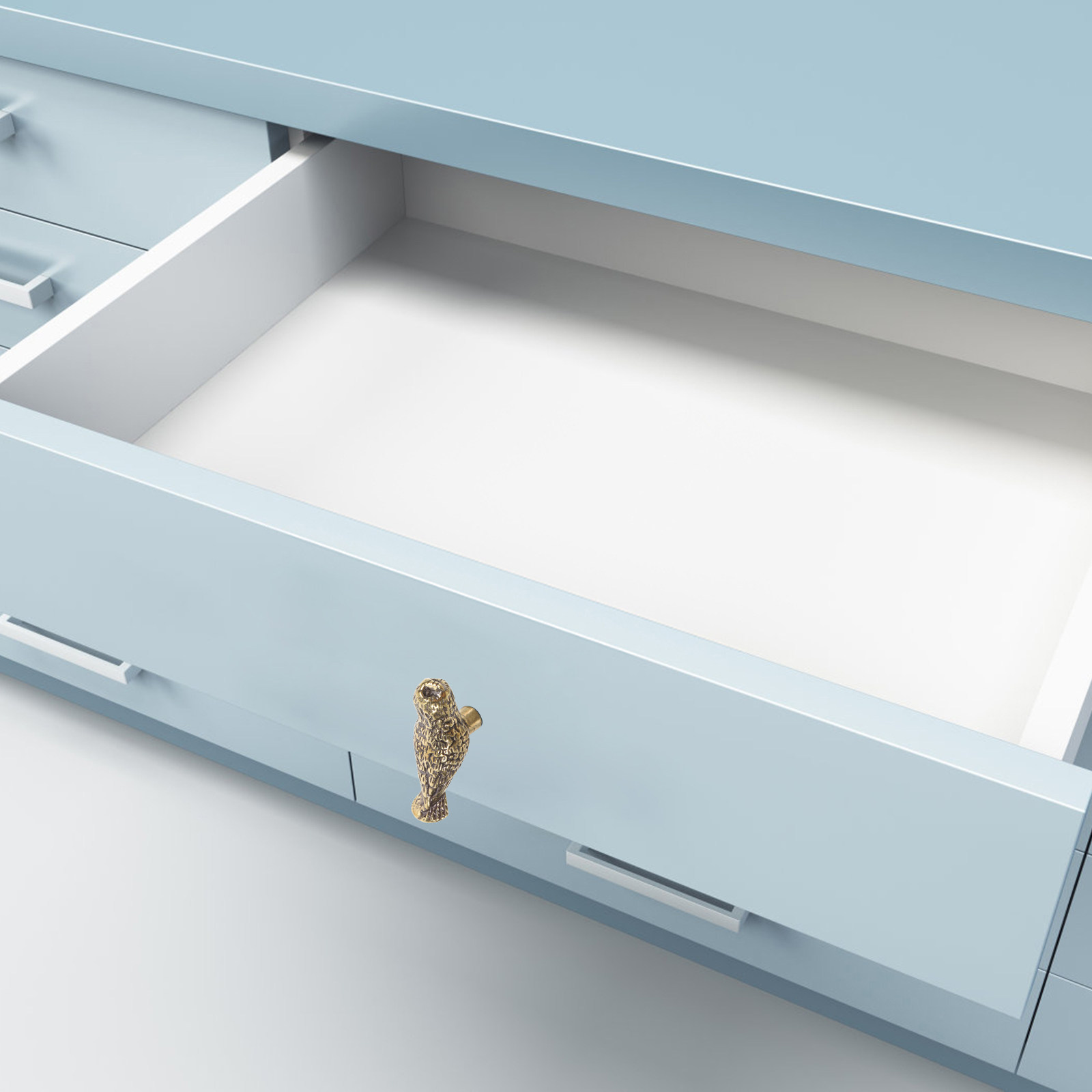 Unique Furniture Hardware - 2 szt. Stare Mosiężne Gałki do