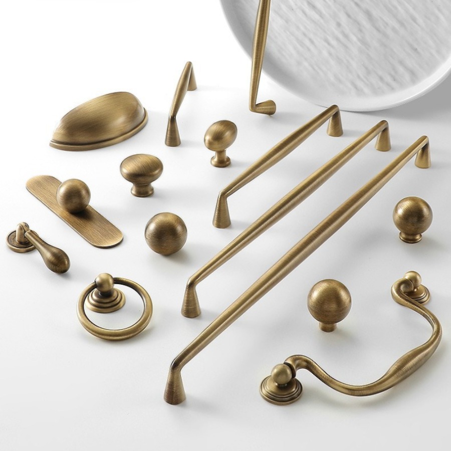 Furniture And Kitchen Hardware Fitting - Francuskie mosiężne uchwyty meblowe w stylu