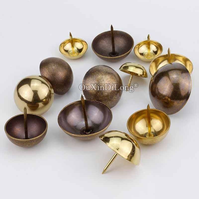 Furniture Upholstery Hardware - Retro Vintage 10 szt. Antyczne mosiężne