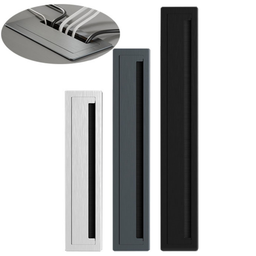 Furniture Hardware Outlet - 1 szt. Prostokątna przelotka kablowa ze