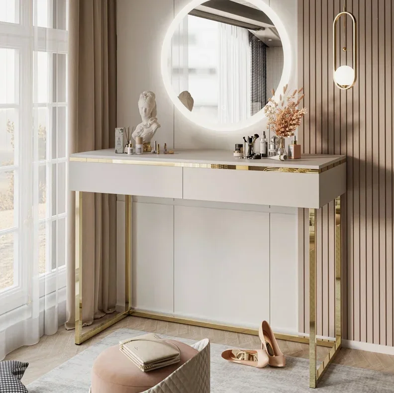 Z. A. Furniture - Toaletka do sypialni ze stali nierdzewnej